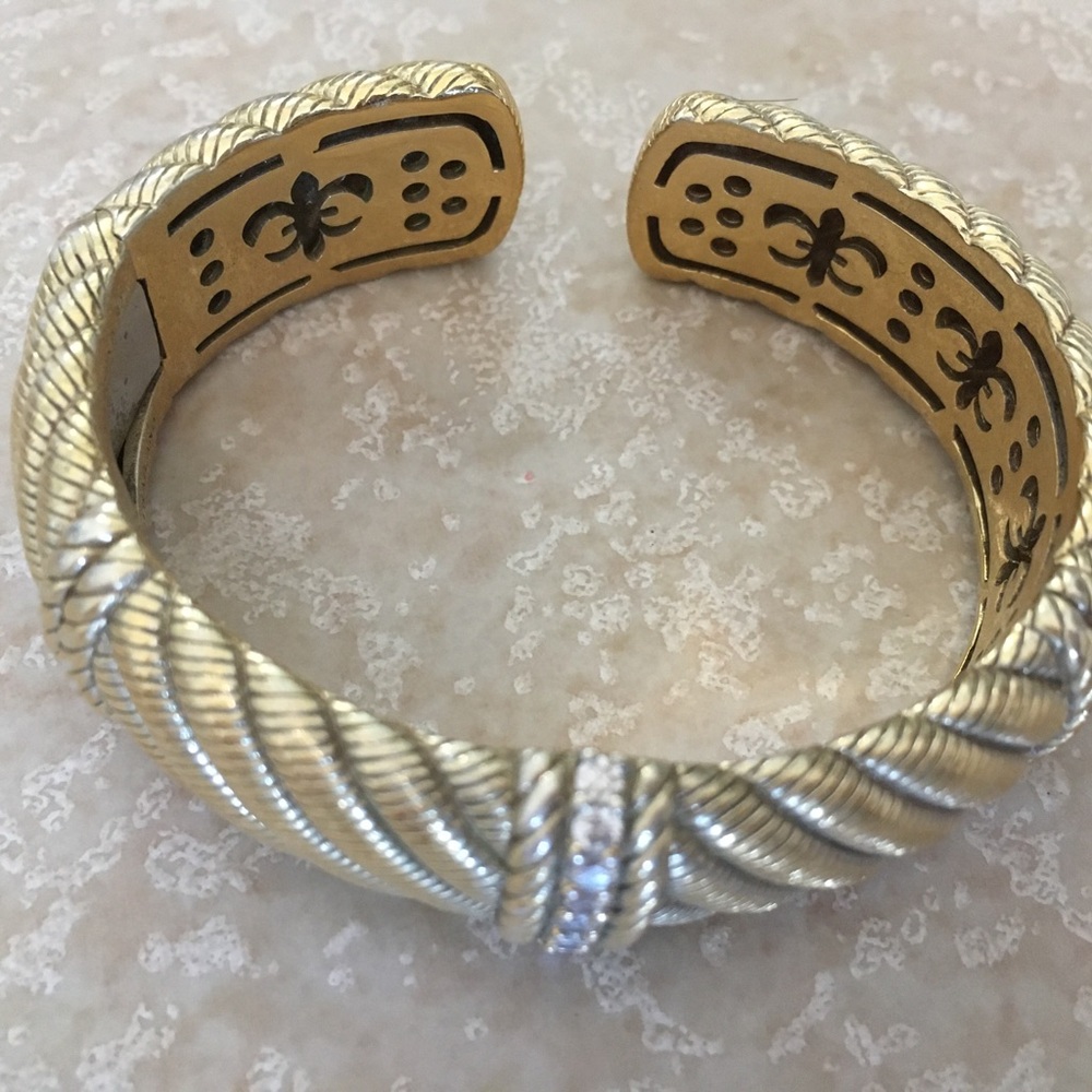 Judith Ripka Gold Cuff Bracelet